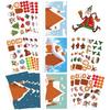 8 Designs Christmas Party Stickers for Wrapping, Scrapbooking and Festive Decorations