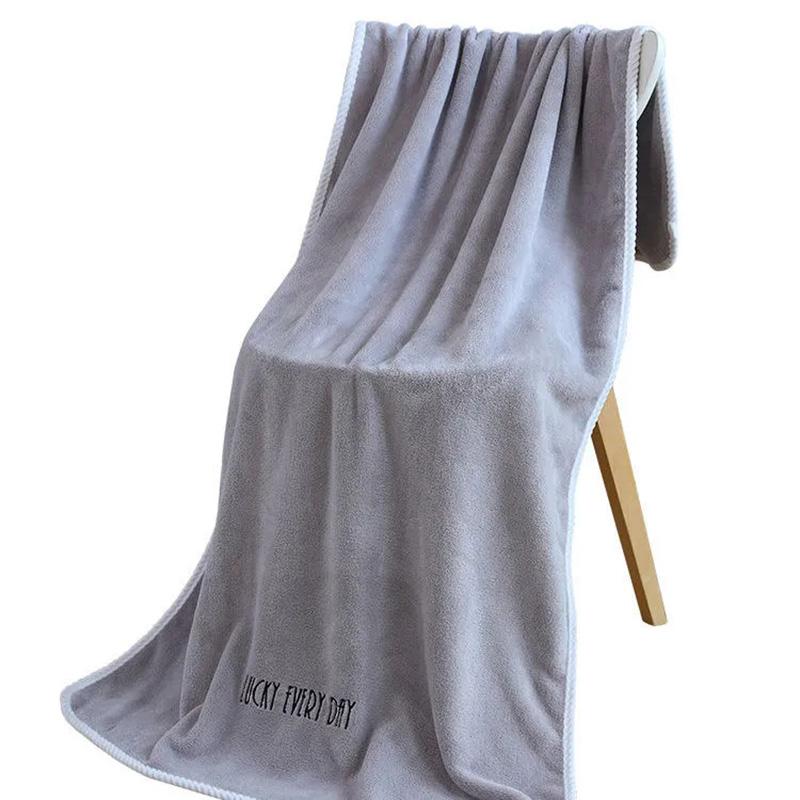 Adult's Bath Towels Super Absorbent Non-shedding Thicker Towels Baby Household Wraps Quick-dry Bath Towels Body Wrap Solid Color Towels for Bathroom
