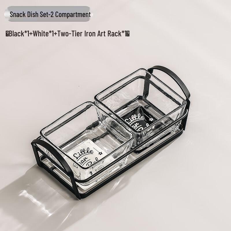 Glass Divided Fruit Plate Set