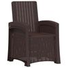 Garden Lounge Chair Rattan Look 2 pcs Brown and Light Grey PP