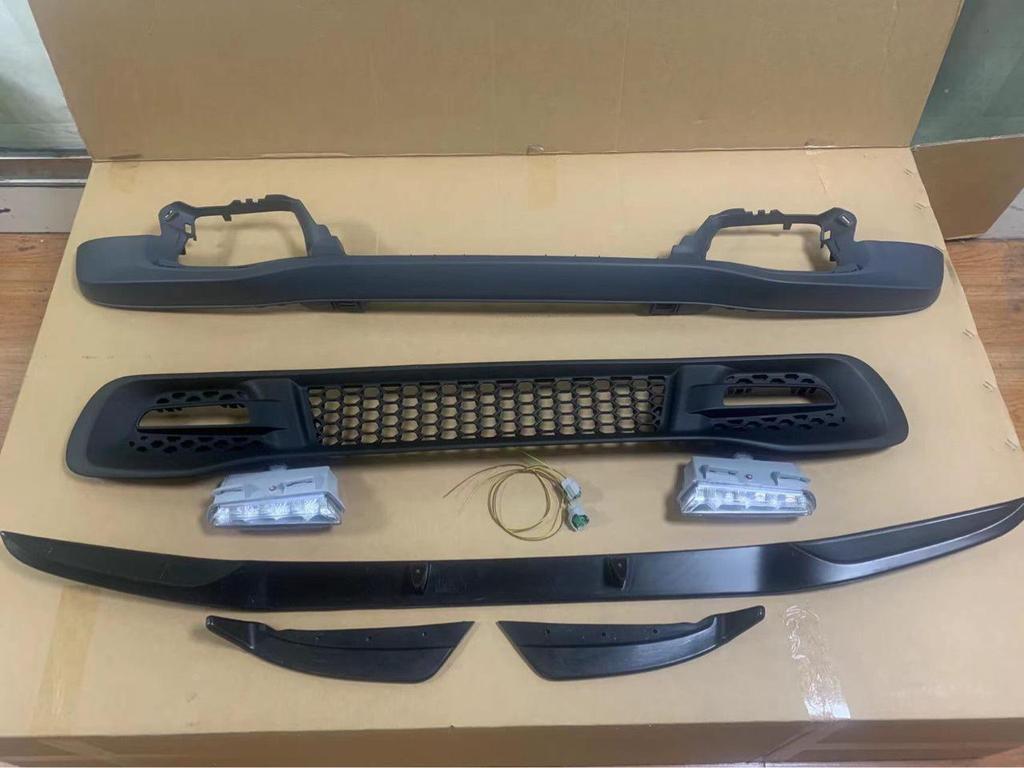 Smart451 Front Bumper Conversion Kit: Daytime Running Lights, Wind Mesh, Lower Lip & Corner Package