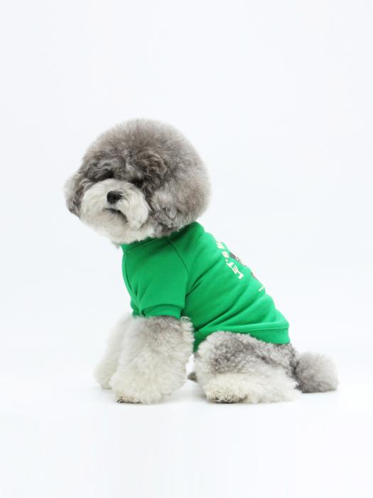 

KINIKINI KINI PAINTING DOG TSHIRT-GREEN (short-sleeved T-shirt) 2XL
