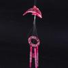 Cute Creative Crystal Dolphin 4 Metal Tubes Bell Home Garden Wind Chime