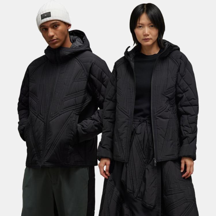Y 3 Hooded Quilted Bomber Jacket IL2061