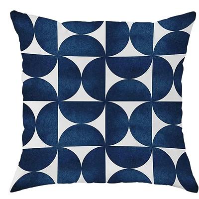 Funda De Almohada Azul Marino Para Decoracin De Sof Y Exteriores, Funda De Almohada Corta De Felpa, Funda De Almohada De