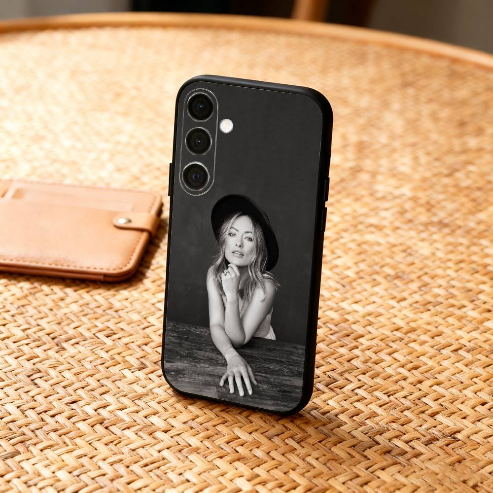 

Charming Olivia Wilde Phone Case For Samsung A73,72,71,53,52,51,22,91,80, Soft Black Cover Samsung a40