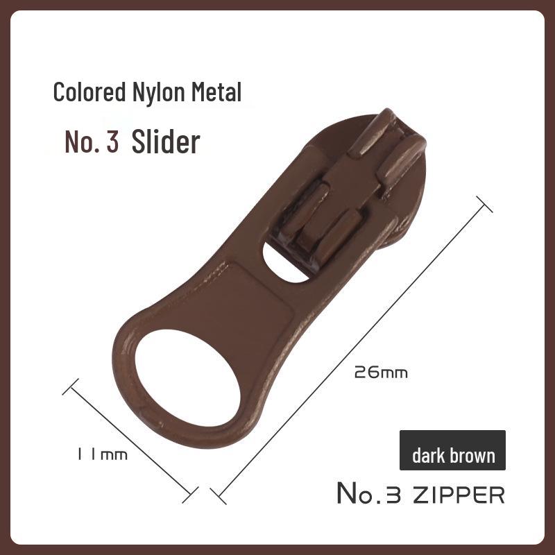 Nylon- und Metall-Reißverschlussanhänger für Jacken und Taschen (Nein. 3 & Nein. 5)