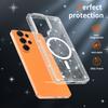 Für Samsung Galaxy S26 Ultra S26 Plus Hülle Magnetisch Transparent Bling Glitzer Klar Hartes PC-Back Kratzfest Schlanke Abdeckung