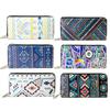 Representative Mark Ethnic Style Bohemian Wood Grain Long Zipper Wallet Clutch Bag Change