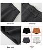 Women's High-End Wool Blend Bootcut Shorts - Slim-Fit A-Line, Petite, Hip-Enhancing, Autumn/Winter Wide-Leg Pants