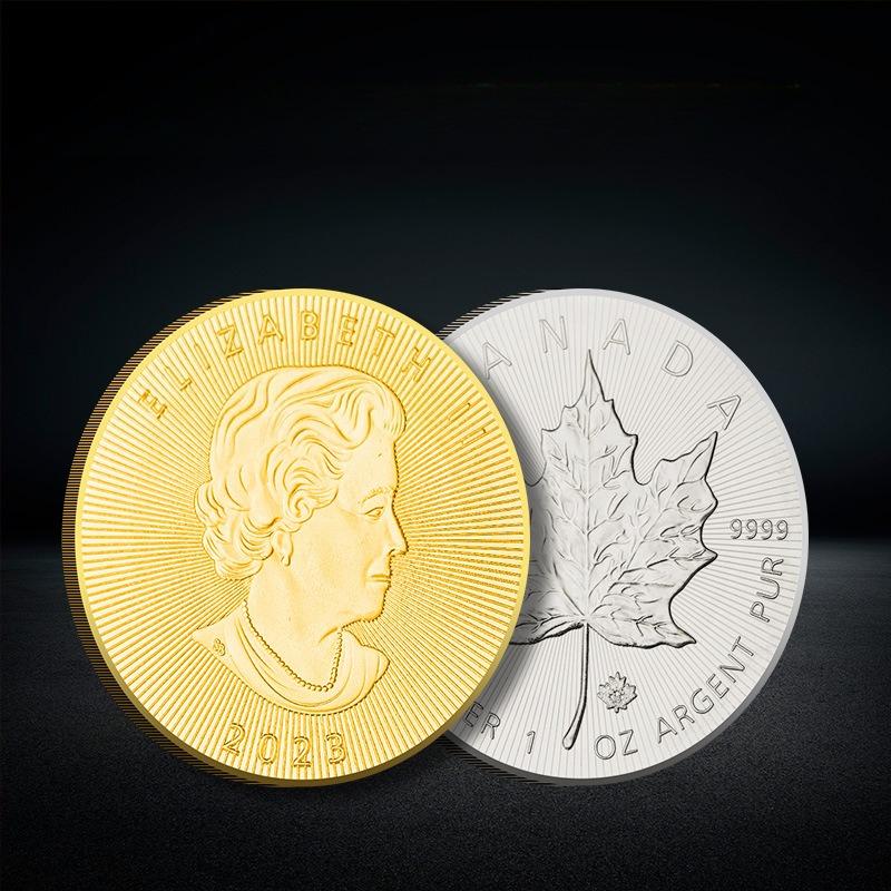 Canadian Maple Leaf Commemorative Coin, Queen, Metal Coin, 40mm