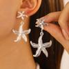 Stainless Steel Ocean Style Women's Earrings Starfish Personalized Design Seaside Vacation Simple Retro Party Jewelry