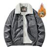 Autumn Winter Men Warm Pilot Jackets Fleece Suede Thick Coats Male Single Breasted Classic Parkas Fahion Windbreaker