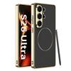 Electroplated Leather TPU Magnetic Nickel‑Ring Protective Phone Case For Samsung Galaxy S26 Ultra 5G