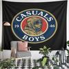 Casuals Boys 1946 Football Culture Badge Wall Tapestry Hooded Man Goggles Emblem On Black Decor for Man Cave Fan Gift