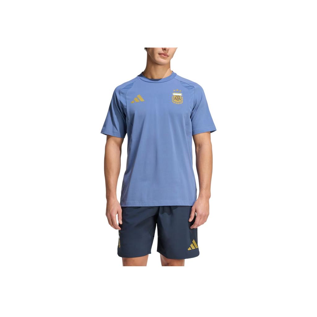 Adidas Argentina Tiro Travel Tee Round Neck Short Sleeve Comfortable Football Shirt Men Tops JZ6317