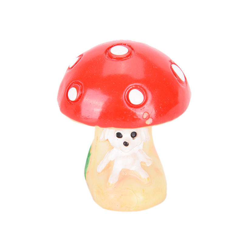 Good Mushroom House Resin Figurine Craft Plant Pot Fairy Garden Decor Garden Ornament
