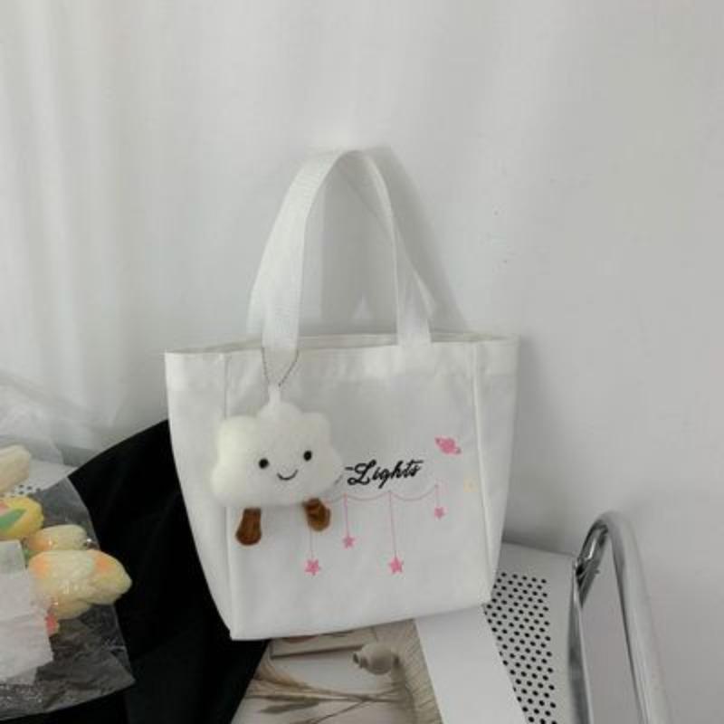 Japanese Harajuku handbag new canvas bag Korean version cute shoulder bag large capacity letter printed bag