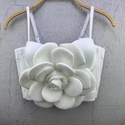 Camiseta de Tirantes Floral en Capas de Aire a la Moda Primavera/verano Ropa Elegante y con Estilo para Mujer Top sin Tirantes Camisolas y Camisetas de Tirantes