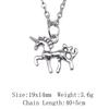 Vintage Animal Pendant Necklace Cat Animal Charm Necklaces Forest Ocean Western Jewelry Gift For Making DIY