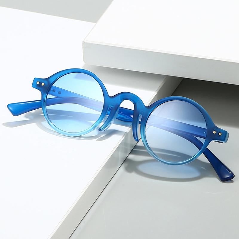 New Retro Fashion Small Frame Round Women Sunglasses Luxury Rivet Casual Men Sun Glasses UV400