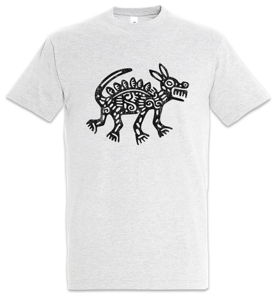 Aztec Dog T-Shirt Aztecs Empire Tattoo American Indians Tribe Symbol Sign Dogs