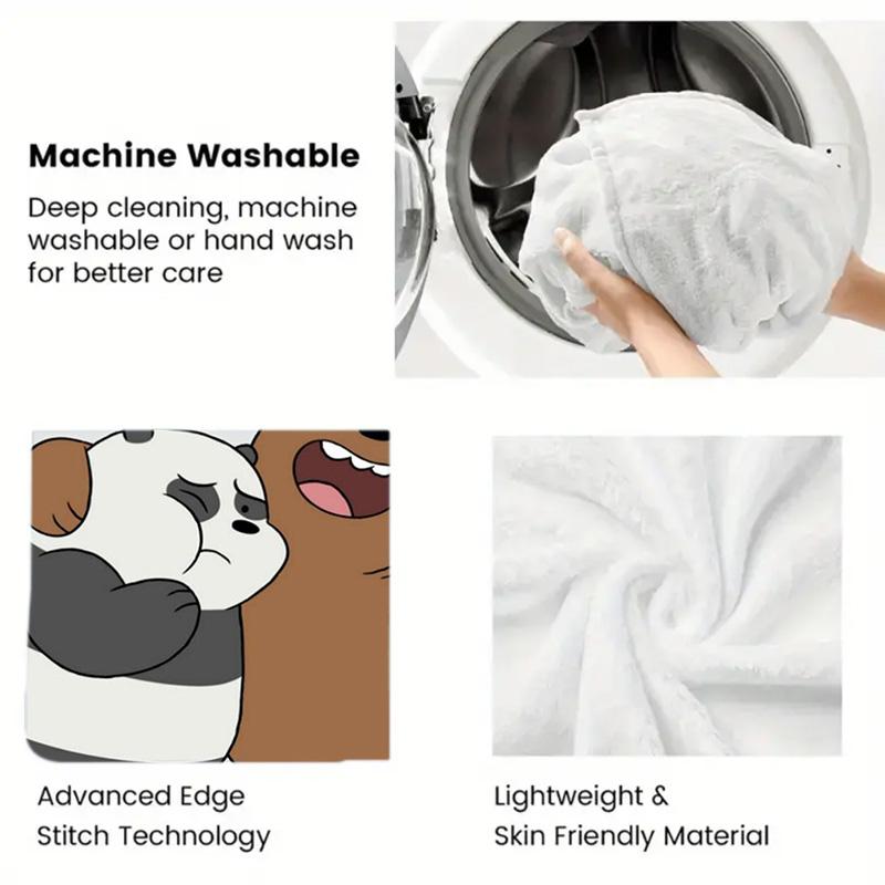 We Bare Bears 2D Flat Pattern Flannel Blanket High quality All Seasons Warmth and Comfort Perfect for Christmas Gifts.NMT0928572