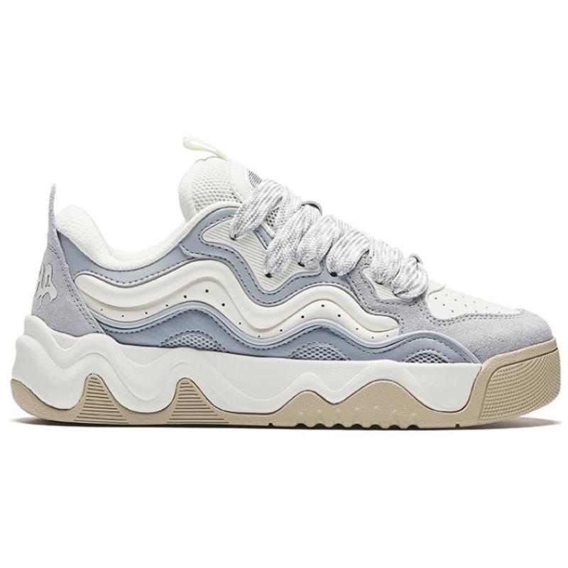 Anta Wave Wave Anti-Slip Wear-Resistant Low-Top Skateboard Shoes Women's White Gray Sneakers 122438095-1