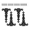 Sturdy Zinc Alloy T Hinges Set of 4 Decorative Hardware for Various Uses