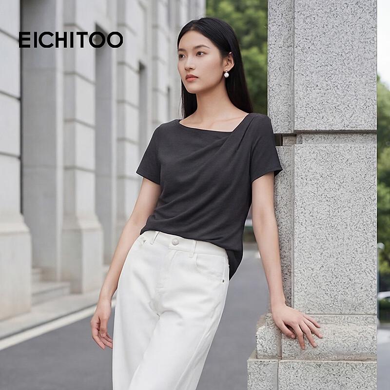 EICHITOO Women s Cowl Neck Short Sleeve T-Shirt M