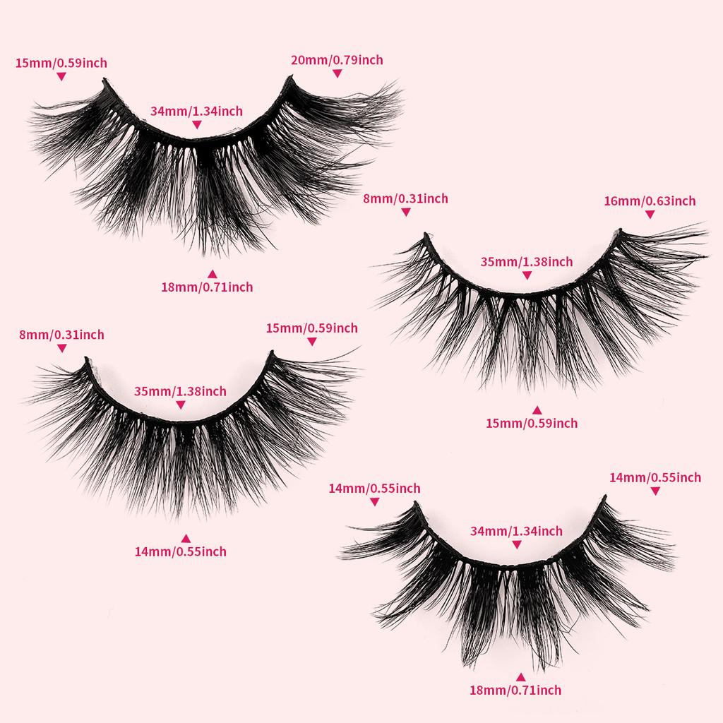 20 Boxes Mixed With Thick Exaggerated False Eyelashes, Thick Eyelashes, Naturally Curled Eyelashes.