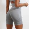 Seamless Pleated Yoga Suit Two-piece Set For Women's Outdoor Fitness, High Waisted Slimming And Tight Fitting Short Sleeved Yoga Set