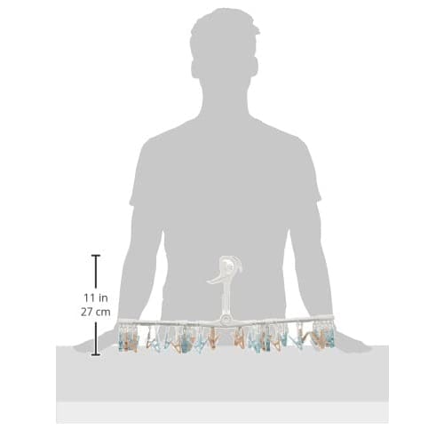 Towa Sangyo Laundry Drying Hanger, Aluminum, 40 Pinch, White, Muted Color, Latte, Cute, Interchangeable Pinch, Portable Pinch, Rust Resistant, Lightwe