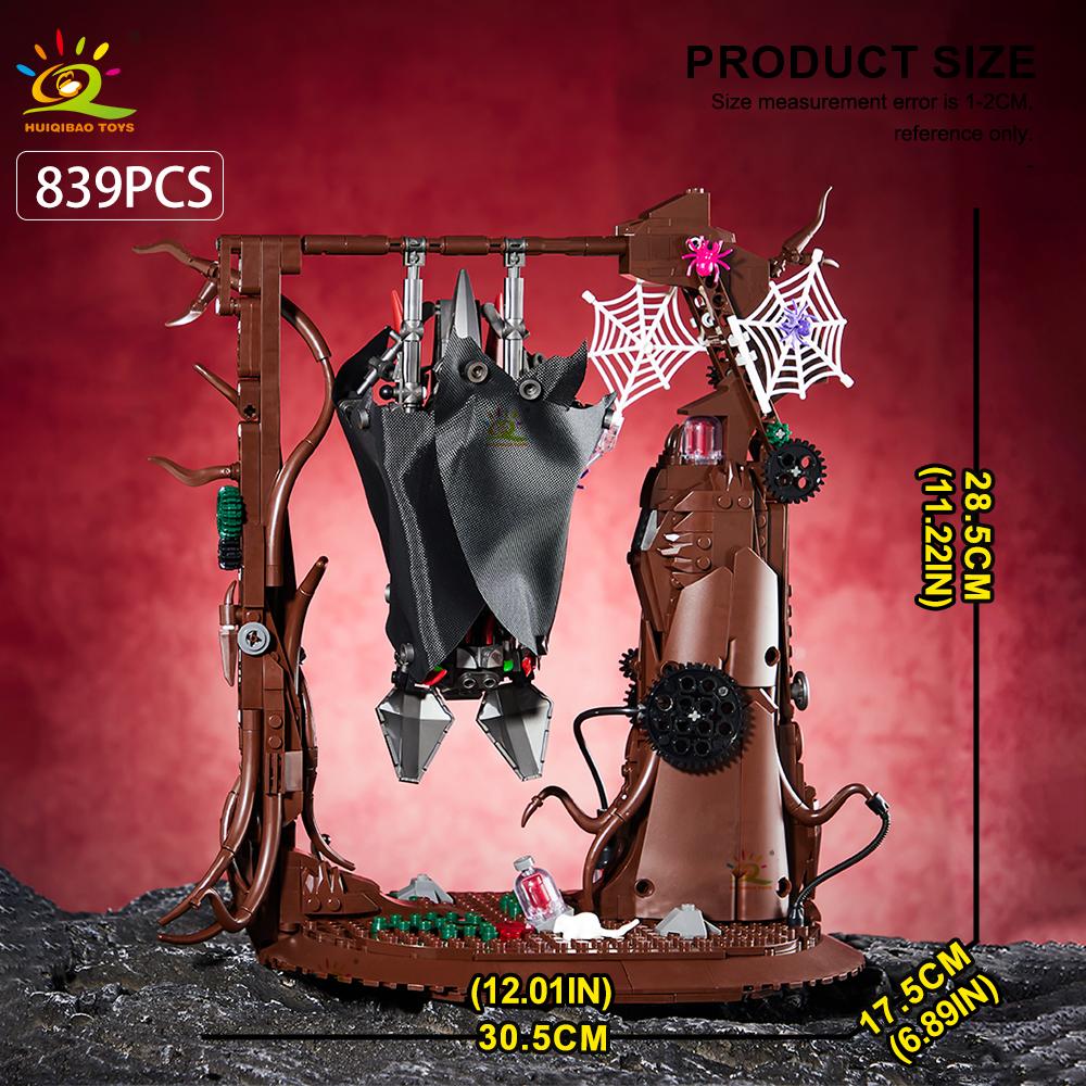 

839PCS MOC Biomimetic Bat Model Construction Blocks Spooky Holiday Home Decoration City Animal Bricks Collection Toy designed for Children Present no box