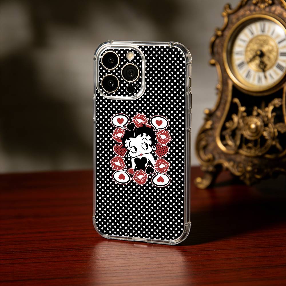 Sexy B-BeTTy-CuTe-BoopS Phone Case For iPhone 17 16 15 14 13 12 11 Mini Pro Max Plus Transparent Cover