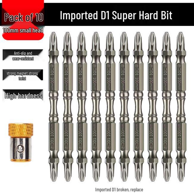 High-Hardness German-Style Phillips Screwdriver Bits with Strong Magnetic Anti-Slip Ring for Electric and Air Screwdrivers