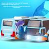 Alloy Passenger Bus Model with Sound, Light, and 5-Doors: Creative Decorative Toy