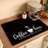 1Pcs Rubber Drying Mat With Retro Coffee Tableware For Coffee Shop Restaurant Kitchen Carpet Tableware Durable Diatom Mud Table Mat Pet Mat KTY