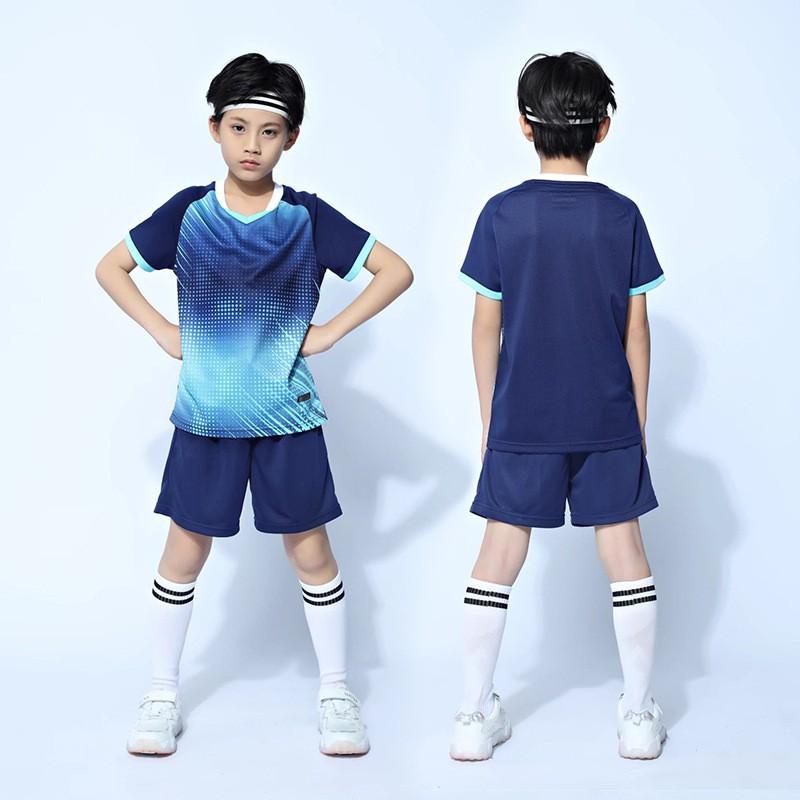 Kids Badminton Table Tennis Uniform Set Boys Girls Sports Training Competition Jersey Custom Print