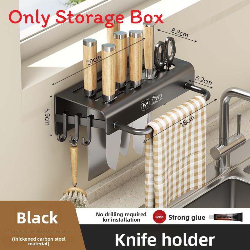 Kitchen Wall Mount Storage Rack With Multifunctional Storage For Home Use