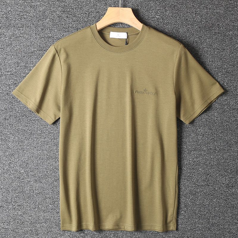 Trade Cut the Tag off Tail Goods Pure Cotton Breathable Skin-friendly Loose round Neck Casual Short sleeve T-shirt Men's All-Match Bottoming Shirt Top