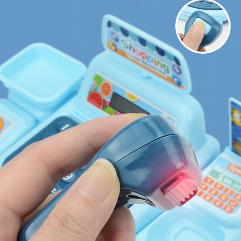 1 Set Electronic Game Lighting And Sound Effects Supermarket Cashier Toy Simulation Shopping Cash House Toys
