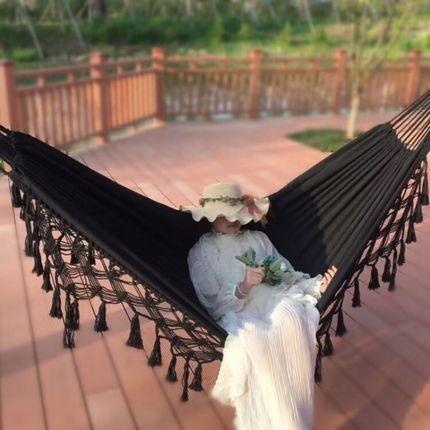 

1pc Tassel Hammock - Leisure Canvas Indoor Hammock Chair, for Outdoor Camping & Travel D printer accessories Hammock stand only