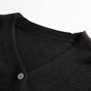 Elva' Island Solid Color Long-Sleeved Knitted V-Neck Cardigan