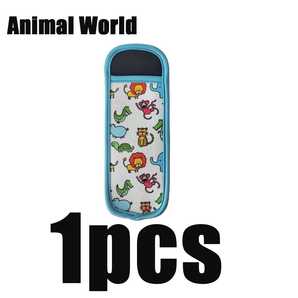 Popsicle Holders Bags Ice Pop Reusable Cartoon Pattern For Yogurt Tubes Freezer Juice Bars Colorful Sleeves Protective Cover