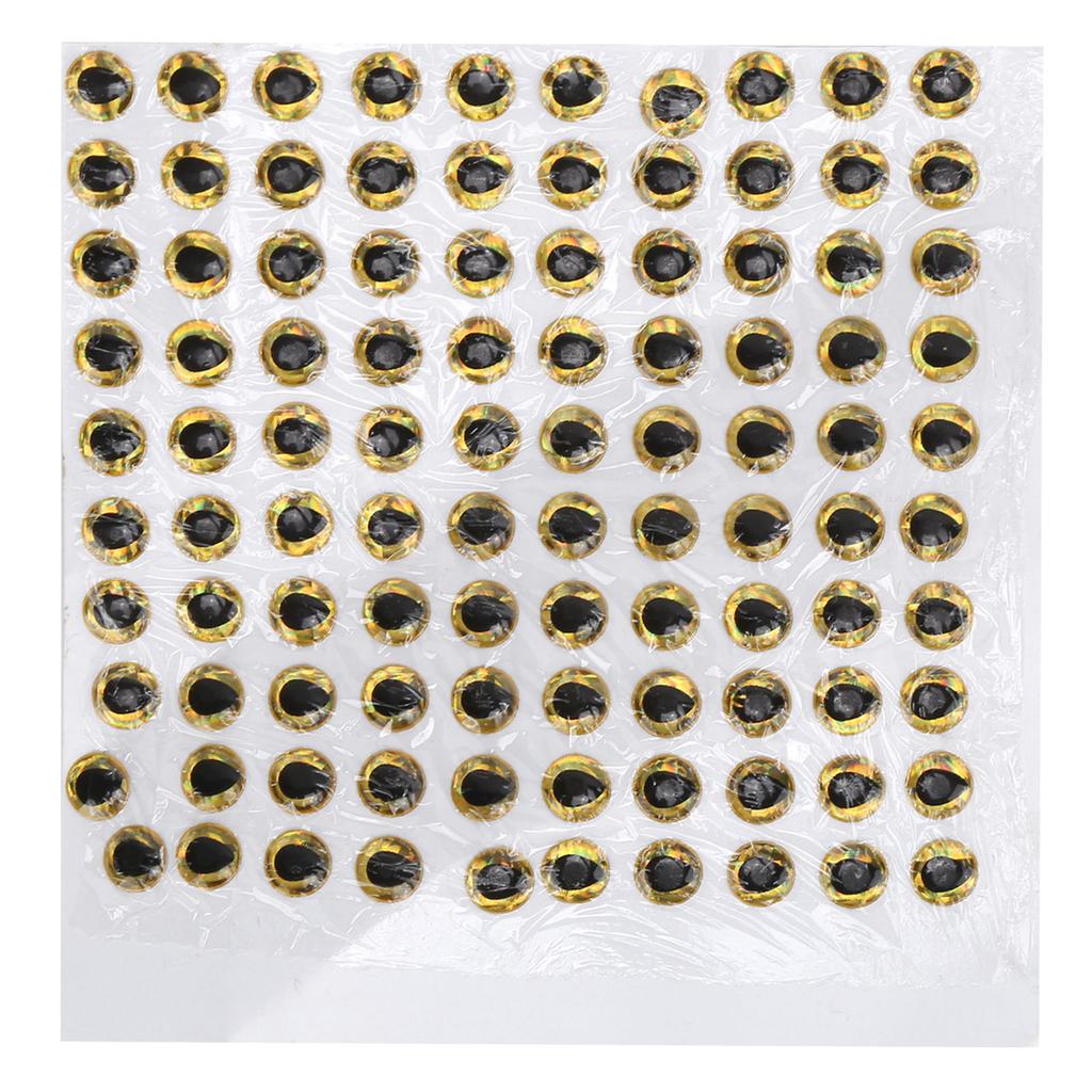 100PCS Fishing Lure Eyes DropShaped Fake Fish Eyes for Making Fishing Bait Gold 6MM