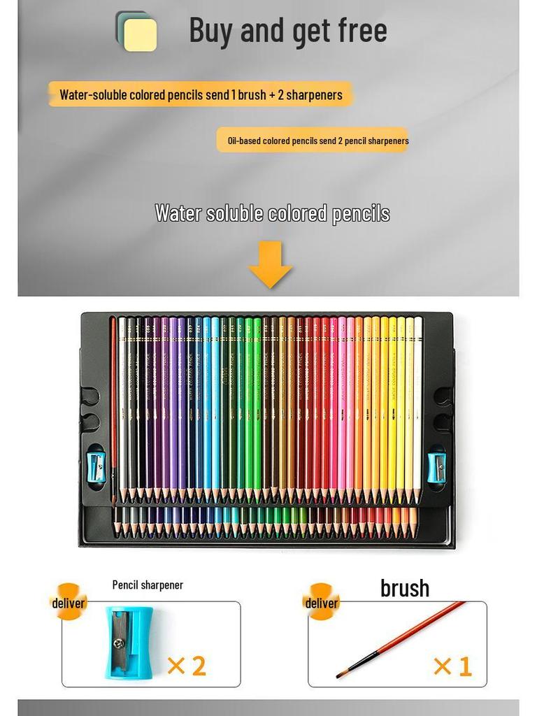 200 OBOS Professional Water-Soluble Oil-Based Colored Pencils for Painting, Sketching, Drawing, and Hand-Painting