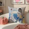 Warm Cute Surreal Japanese Art AAya Takano Cushion Cover Pillowcase Short Plush Invisible Zipper Room Sofa Cushion Cover