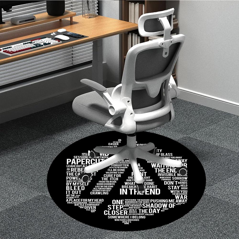 

1pc Linkin Park Office Round Area Rug, Under Office Chairs Bedroom Living Room Home Decor, Room Decoa1016167 80cm by 80cm