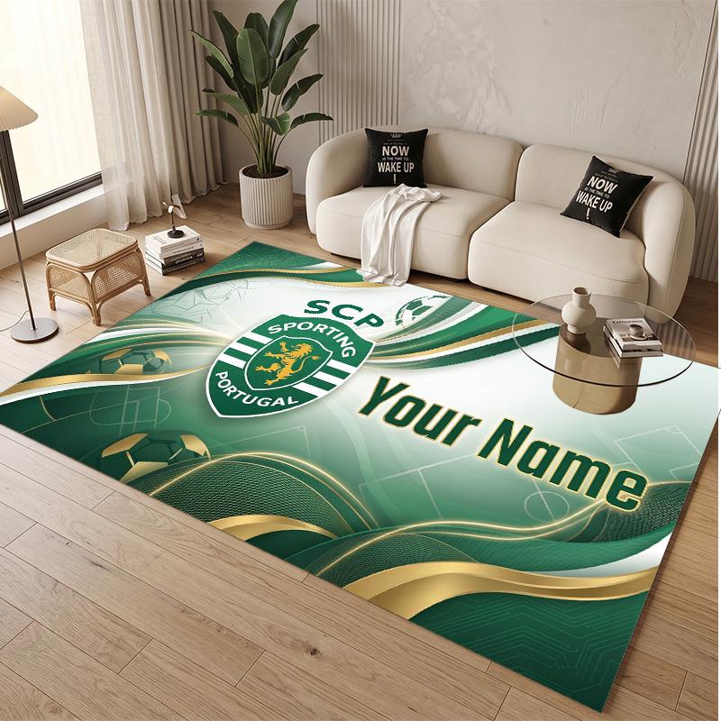 Personalized Crystal Velvet Carpet Sporting CP Pattern Non Slip Floor Rug